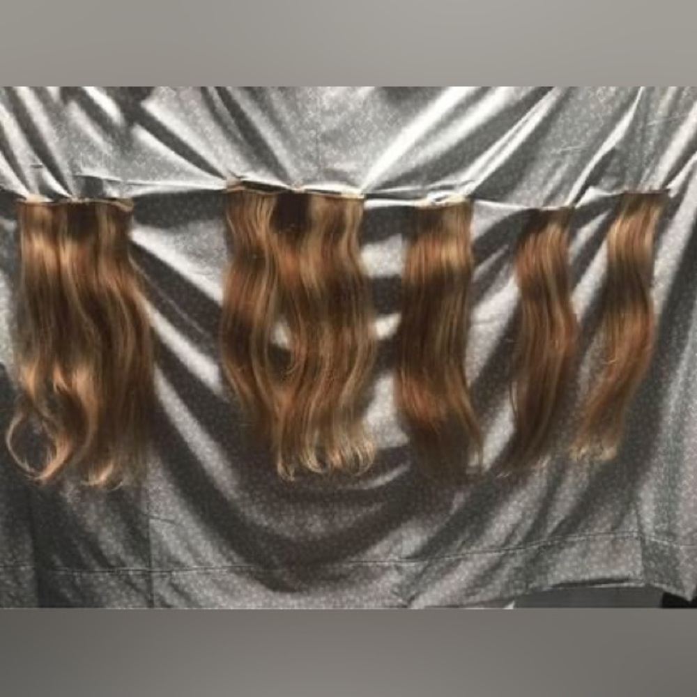 100% real human hair blond hair extensions